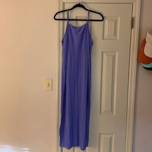 Pleated purple summer dress